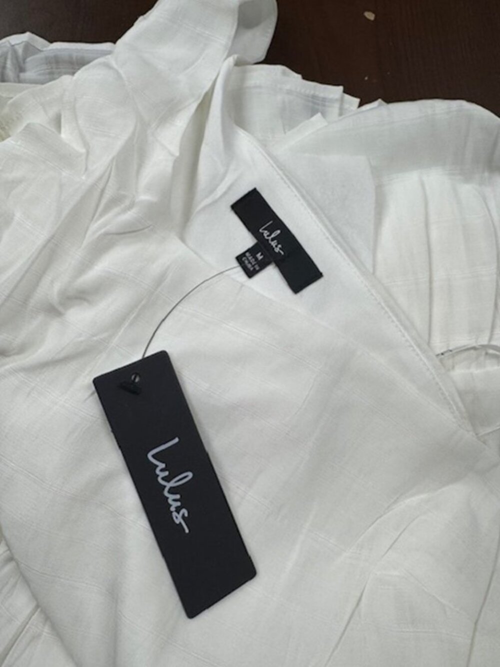 Lulus Adorable Sight White One-Shoulder Tiered Mini Dress NWT - Picture 6 of 8